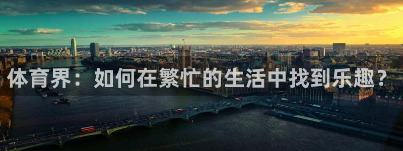 体育界：如何在繁忙的生活中找到乐趣？