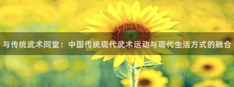 与传统武术同堂：中国传统现代武术运动与现代生活方式的融合